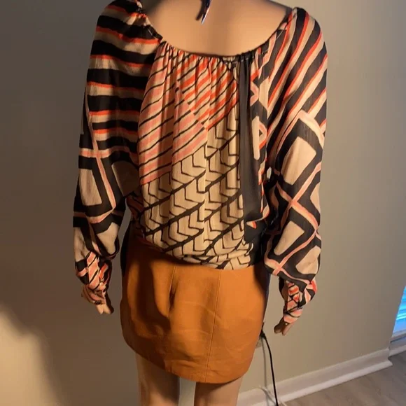 Thakoon Dress Tan Lambskin Leather skirt size 2-4 - Picture 5 of 10